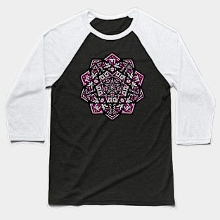 Pentagonal Mandala Baseball T-Shirt